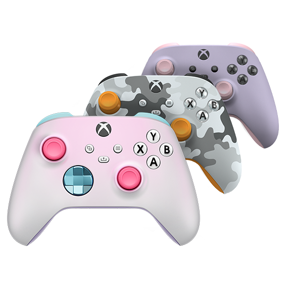 XBOX XLS CONTROLLER ROBOT WHITECARBON BLACKASTRAL PURPLEDEEP PINKVELOCITY GREEN