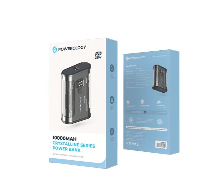 POWEROLOGY 10000MAH CRYSTALLINE SERIES POWER BANK