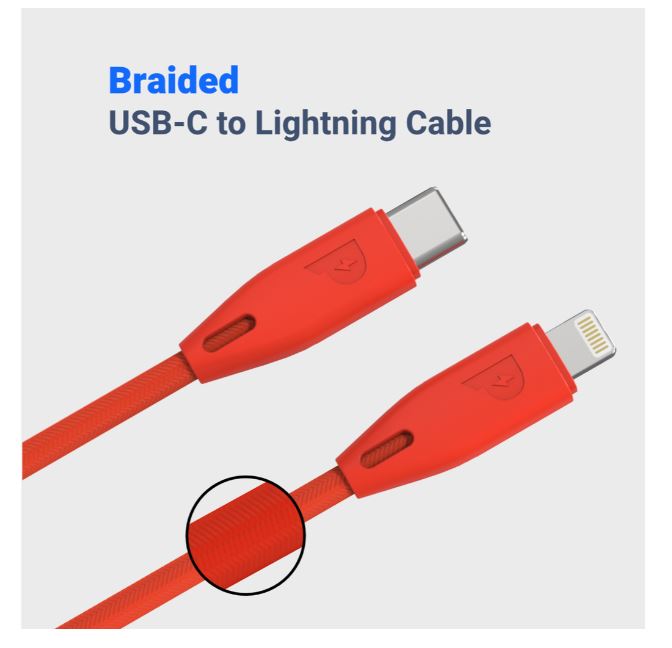 POWEROLOGY braided usb c to lightning