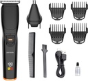 PORODO LIFESTYLE 6IN1 RECHARGEABLE GROOMING KIT WITH NOSE TRIMMER FOUR DETACHABLE HEADS BLACK