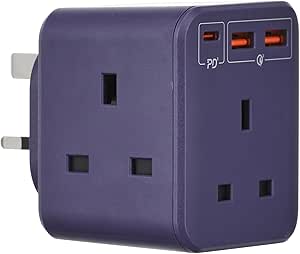 MOMAX ONEPLUG 3-OUTLET CUB EXTENSION SOCKET WITH USB