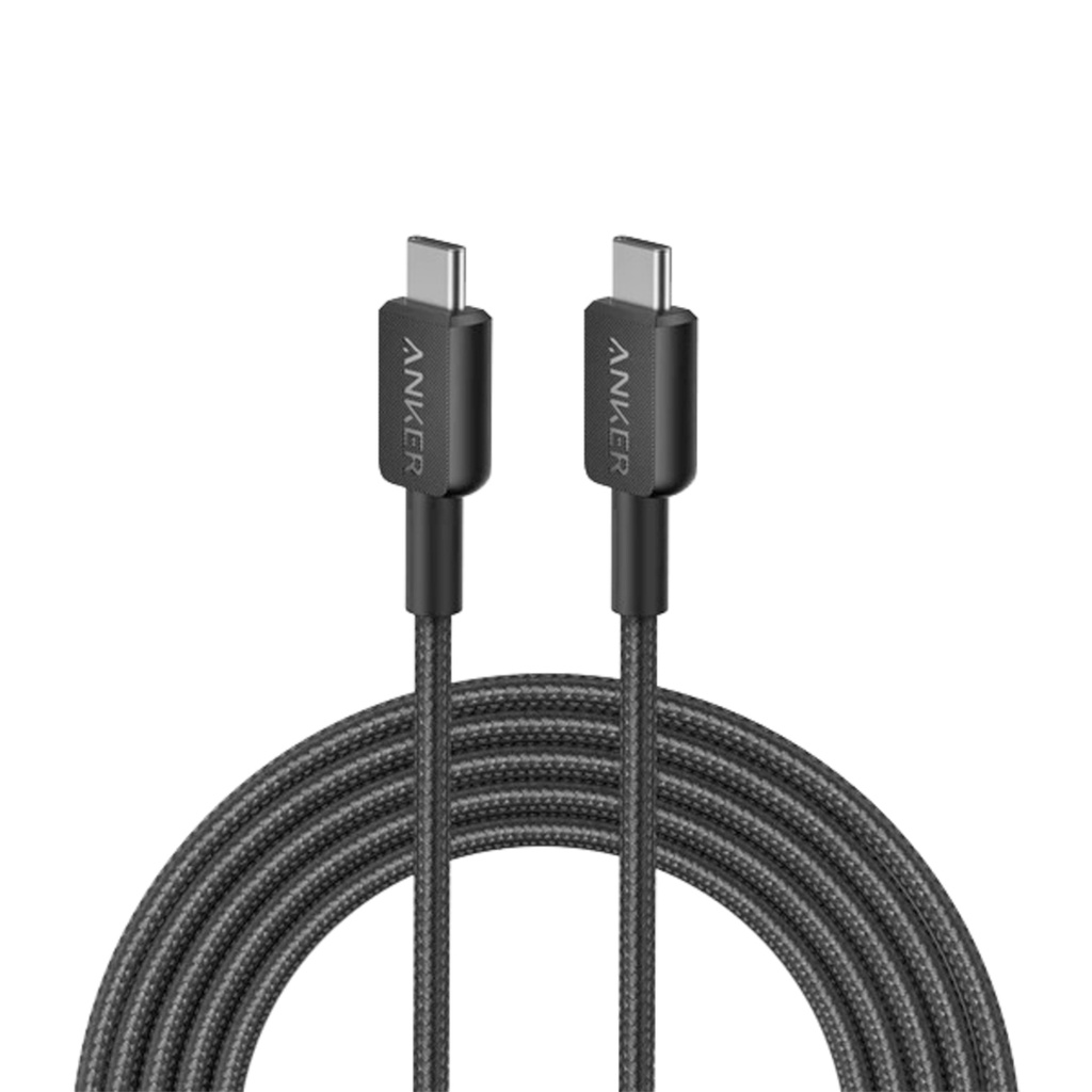 أنكر 322 كابل مضفر من USB C إلى USB C بطول 3 أقدام